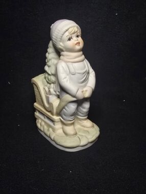 Porcelain Winter Child Figurine